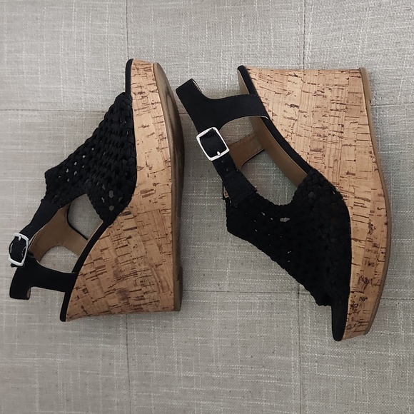 SO Black and Cork Wedges, 7.5M - Picture 7 of 13